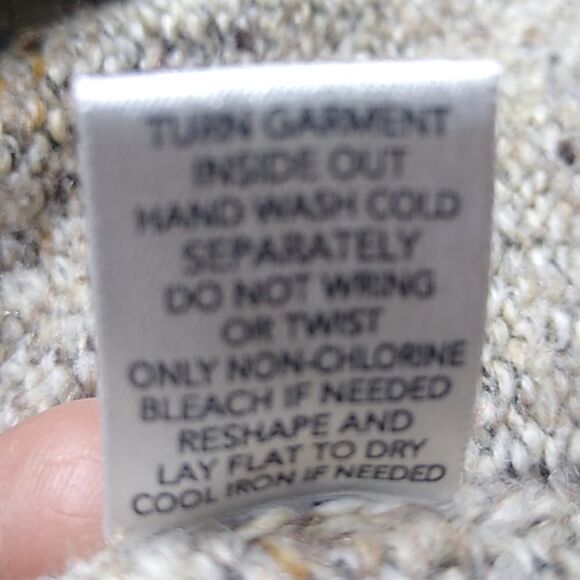 CHRISTOPHER & BANKS Ruffle Front Knit Cardigan Beige Sweater SZ XL - Picture 7 of 10